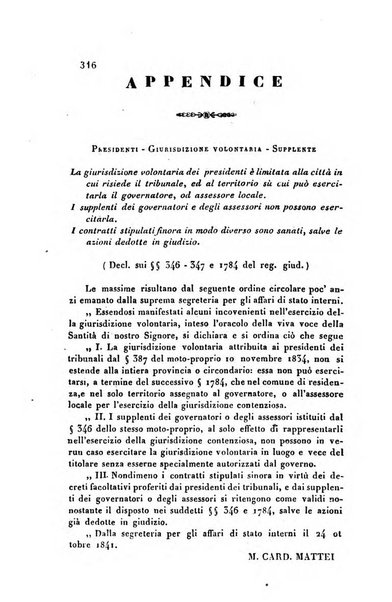 Giornale del Foro in cui si raccolgono le più importanti regiudicate dei supremi tribunali di Roma e dello Stato pontificio in materia civile