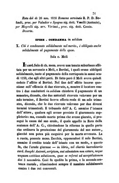 Giornale del Foro in cui si raccolgono le più importanti regiudicate dei supremi tribunali di Roma e dello Stato pontificio in materia civile