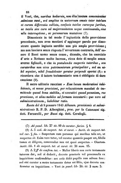 Giornale del Foro in cui si raccolgono le più importanti regiudicate dei supremi tribunali di Roma e dello Stato pontificio in materia civile