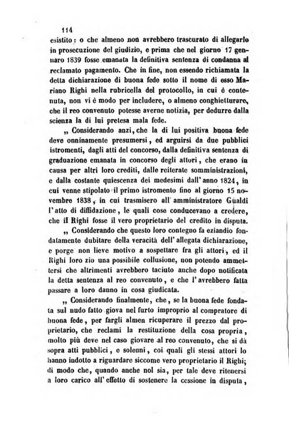 Giornale del Foro in cui si raccolgono le più importanti regiudicate dei supremi tribunali di Roma e dello Stato pontificio in materia civile