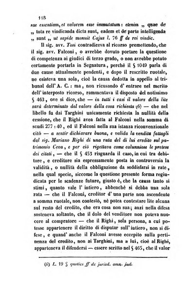 Giornale del Foro in cui si raccolgono le più importanti regiudicate dei supremi tribunali di Roma e dello Stato pontificio in materia civile