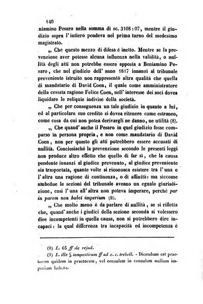 Giornale del Foro in cui si raccolgono le più importanti regiudicate dei supremi tribunali di Roma e dello Stato pontificio in materia civile