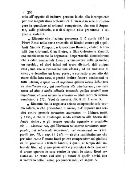 Giornale del Foro in cui si raccolgono le più importanti regiudicate dei supremi tribunali di Roma e dello Stato pontificio in materia civile