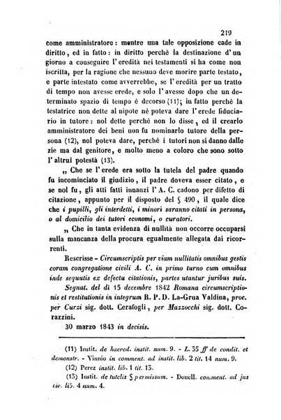 Giornale del Foro in cui si raccolgono le più importanti regiudicate dei supremi tribunali di Roma e dello Stato pontificio in materia civile