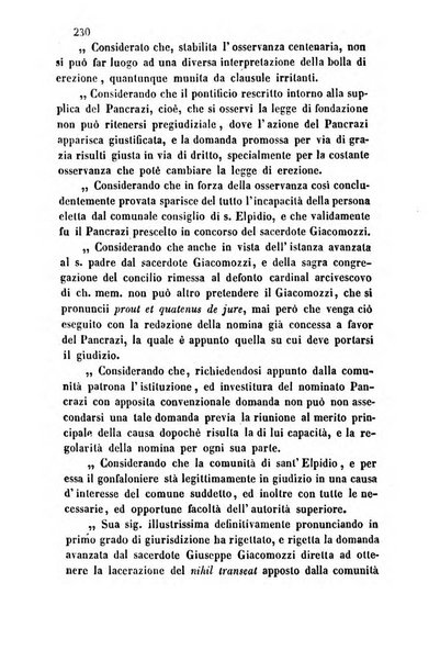 Giornale del Foro in cui si raccolgono le più importanti regiudicate dei supremi tribunali di Roma e dello Stato pontificio in materia civile