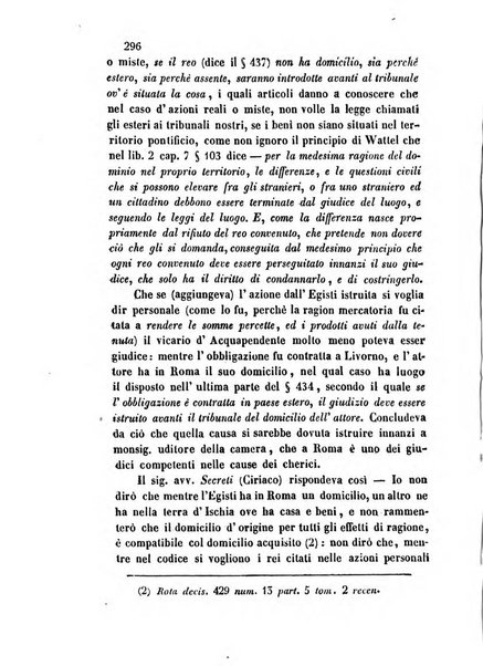 Giornale del Foro in cui si raccolgono le più importanti regiudicate dei supremi tribunali di Roma e dello Stato pontificio in materia civile