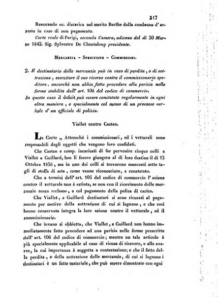 Giornale del Foro in cui si raccolgono le più importanti regiudicate dei supremi tribunali di Roma e dello Stato pontificio in materia civile