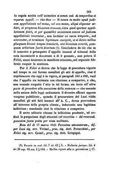 Giornale del Foro in cui si raccolgono le più importanti regiudicate dei supremi tribunali di Roma e dello Stato pontificio in materia civile