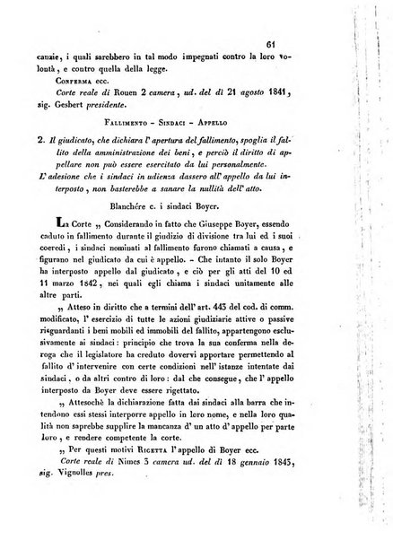 Giornale del Foro in cui si raccolgono le più importanti regiudicate dei supremi tribunali di Roma e dello Stato pontificio in materia civile