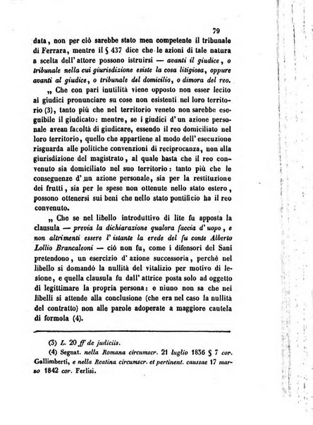 Giornale del Foro in cui si raccolgono le più importanti regiudicate dei supremi tribunali di Roma e dello Stato pontificio in materia civile