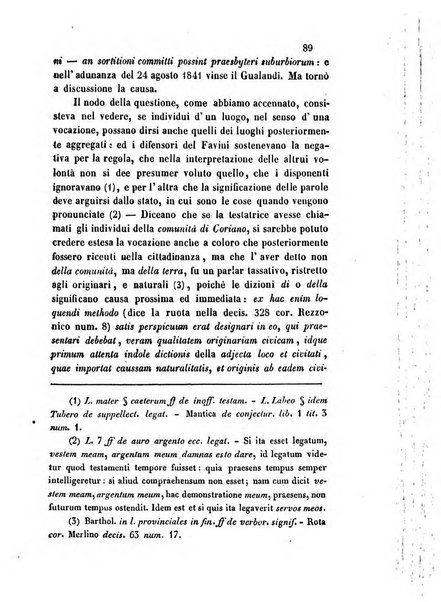 Giornale del Foro in cui si raccolgono le più importanti regiudicate dei supremi tribunali di Roma e dello Stato pontificio in materia civile