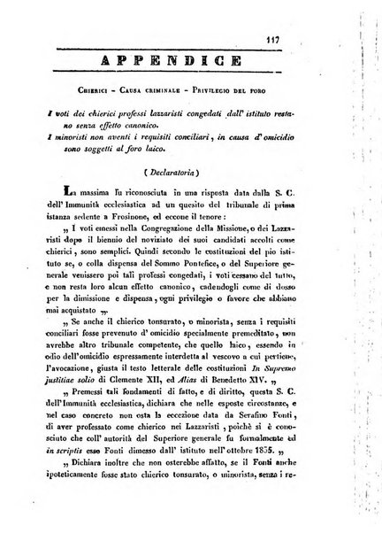 Giornale del Foro in cui si raccolgono le più importanti regiudicate dei supremi tribunali di Roma e dello Stato pontificio in materia civile