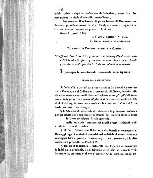 Giornale del Foro in cui si raccolgono le più importanti regiudicate dei supremi tribunali di Roma e dello Stato pontificio in materia civile