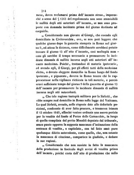 Giornale del Foro in cui si raccolgono le più importanti regiudicate dei supremi tribunali di Roma e dello Stato pontificio in materia civile