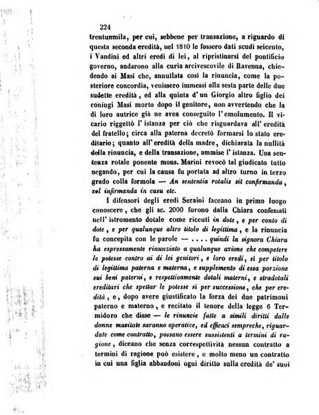 Giornale del Foro in cui si raccolgono le più importanti regiudicate dei supremi tribunali di Roma e dello Stato pontificio in materia civile