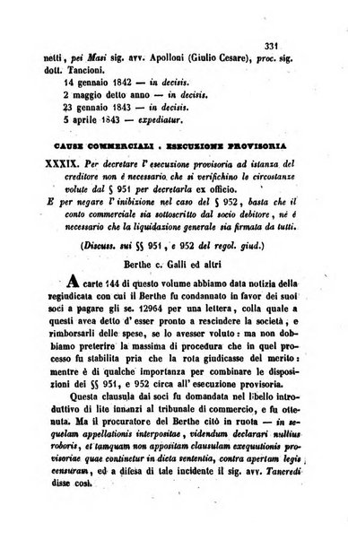 Giornale del Foro in cui si raccolgono le più importanti regiudicate dei supremi tribunali di Roma e dello Stato pontificio in materia civile