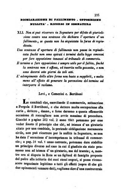 Giornale del Foro in cui si raccolgono le più importanti regiudicate dei supremi tribunali di Roma e dello Stato pontificio in materia civile