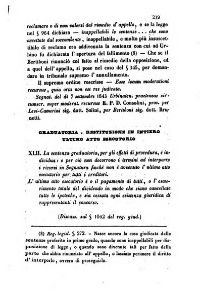 Giornale del Foro in cui si raccolgono le più importanti regiudicate dei supremi tribunali di Roma e dello Stato pontificio in materia civile