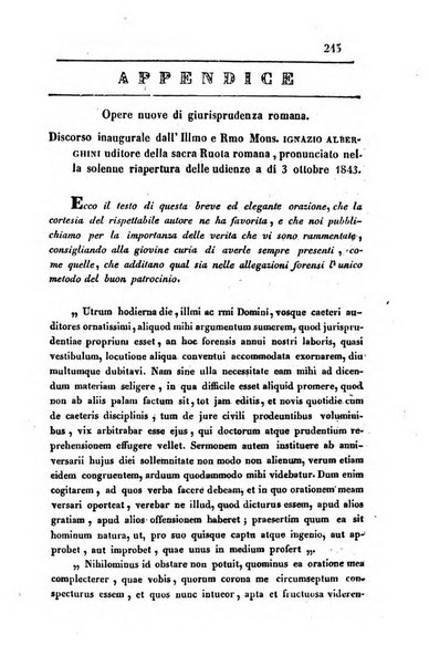 Giornale del Foro in cui si raccolgono le più importanti regiudicate dei supremi tribunali di Roma e dello Stato pontificio in materia civile