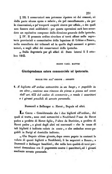 Giornale del Foro in cui si raccolgono le più importanti regiudicate dei supremi tribunali di Roma e dello Stato pontificio in materia civile