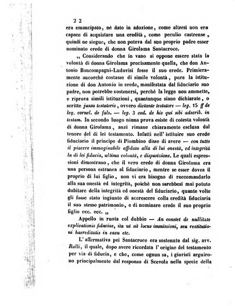 Giornale del Foro in cui si raccolgono le più importanti regiudicate dei supremi tribunali di Roma e dello Stato pontificio in materia civile