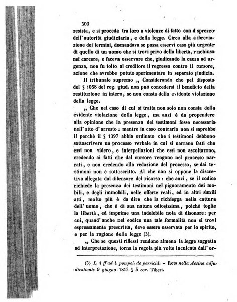 Giornale del Foro in cui si raccolgono le più importanti regiudicate dei supremi tribunali di Roma e dello Stato pontificio in materia civile