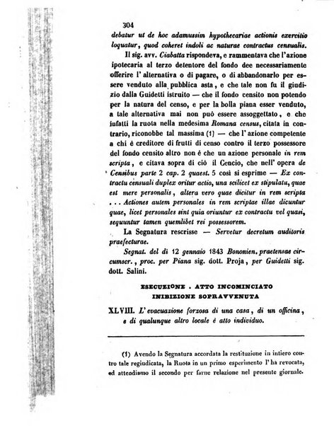 Giornale del Foro in cui si raccolgono le più importanti regiudicate dei supremi tribunali di Roma e dello Stato pontificio in materia civile