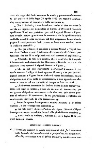 Giornale del Foro in cui si raccolgono le più importanti regiudicate dei supremi tribunali di Roma e dello Stato pontificio in materia civile