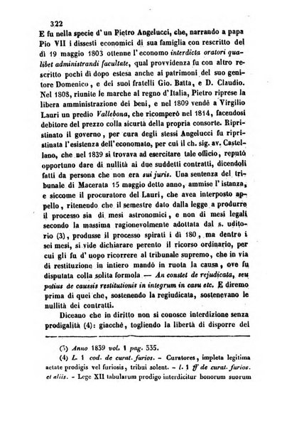 Giornale del Foro in cui si raccolgono le più importanti regiudicate dei supremi tribunali di Roma e dello Stato pontificio in materia civile