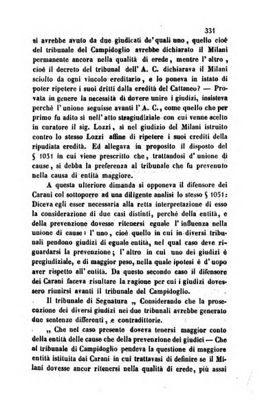 Giornale del Foro in cui si raccolgono le più importanti regiudicate dei supremi tribunali di Roma e dello Stato pontificio in materia civile