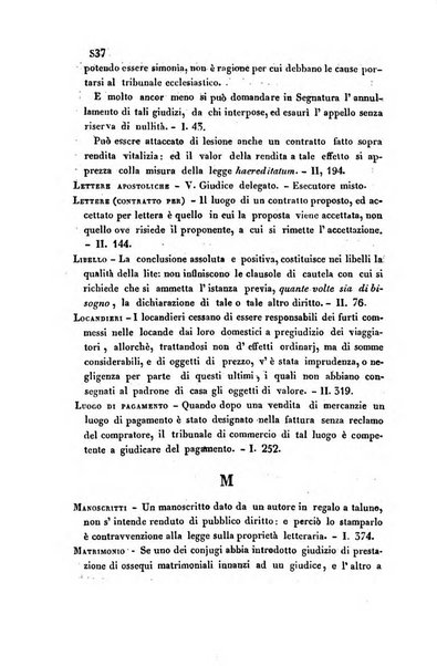 Giornale del Foro in cui si raccolgono le più importanti regiudicate dei supremi tribunali di Roma e dello Stato pontificio in materia civile