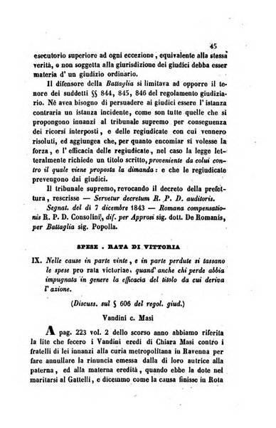 Giornale del Foro in cui si raccolgono le più importanti regiudicate dei supremi tribunali di Roma e dello Stato pontificio in materia civile