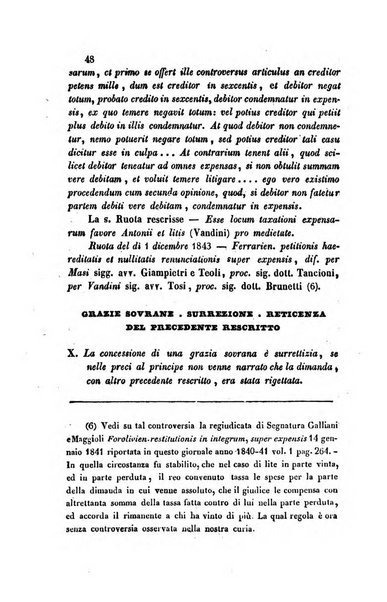 Giornale del Foro in cui si raccolgono le più importanti regiudicate dei supremi tribunali di Roma e dello Stato pontificio in materia civile