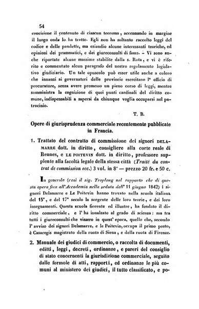 Giornale del Foro in cui si raccolgono le più importanti regiudicate dei supremi tribunali di Roma e dello Stato pontificio in materia civile