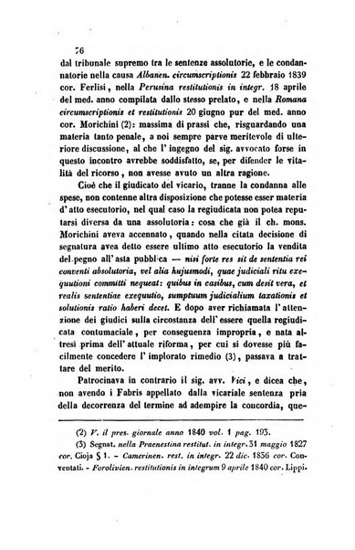 Giornale del Foro in cui si raccolgono le più importanti regiudicate dei supremi tribunali di Roma e dello Stato pontificio in materia civile