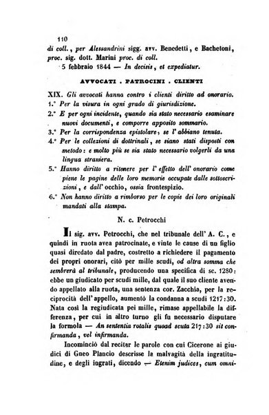 Giornale del Foro in cui si raccolgono le più importanti regiudicate dei supremi tribunali di Roma e dello Stato pontificio in materia civile