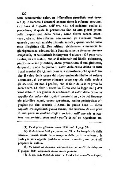 Giornale del Foro in cui si raccolgono le più importanti regiudicate dei supremi tribunali di Roma e dello Stato pontificio in materia civile