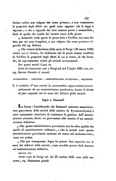 Giornale del Foro in cui si raccolgono le più importanti regiudicate dei supremi tribunali di Roma e dello Stato pontificio in materia civile