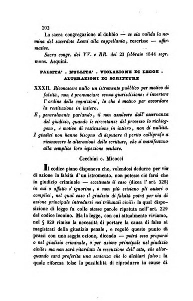 Giornale del Foro in cui si raccolgono le più importanti regiudicate dei supremi tribunali di Roma e dello Stato pontificio in materia civile