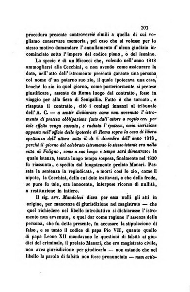 Giornale del Foro in cui si raccolgono le più importanti regiudicate dei supremi tribunali di Roma e dello Stato pontificio in materia civile