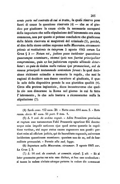 Giornale del Foro in cui si raccolgono le più importanti regiudicate dei supremi tribunali di Roma e dello Stato pontificio in materia civile