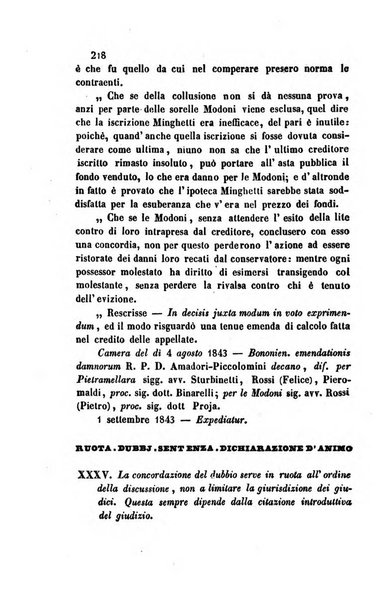 Giornale del Foro in cui si raccolgono le più importanti regiudicate dei supremi tribunali di Roma e dello Stato pontificio in materia civile