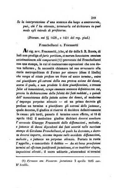 Giornale del Foro in cui si raccolgono le più importanti regiudicate dei supremi tribunali di Roma e dello Stato pontificio in materia civile