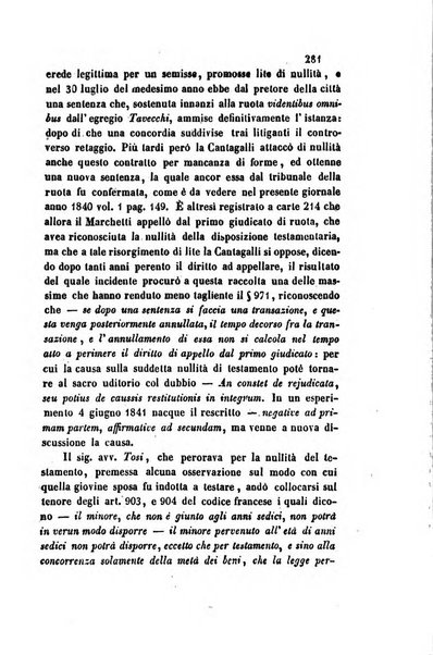 Giornale del Foro in cui si raccolgono le più importanti regiudicate dei supremi tribunali di Roma e dello Stato pontificio in materia civile