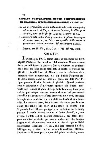 Giornale del Foro in cui si raccolgono le più importanti regiudicate dei supremi tribunali di Roma e dello Stato pontificio in materia civile