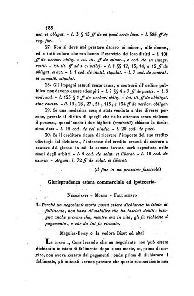 Giornale del Foro in cui si raccolgono le più importanti regiudicate dei supremi tribunali di Roma e dello Stato pontificio in materia civile