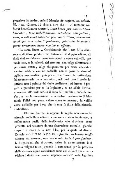 Giornale del Foro in cui si raccolgono le più importanti regiudicate dei supremi tribunali di Roma e dello Stato pontificio in materia civile