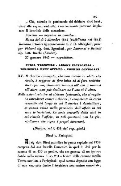 Giornale del Foro in cui si raccolgono le più importanti regiudicate dei supremi tribunali di Roma e dello Stato pontificio in materia civile