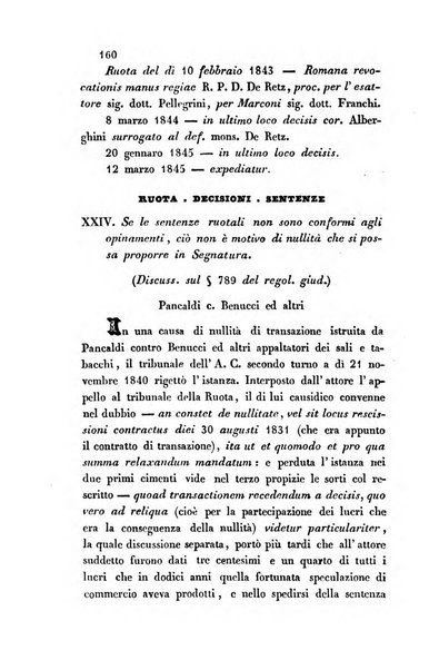 Giornale del Foro in cui si raccolgono le più importanti regiudicate dei supremi tribunali di Roma e dello Stato pontificio in materia civile