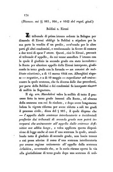 Giornale del Foro in cui si raccolgono le più importanti regiudicate dei supremi tribunali di Roma e dello Stato pontificio in materia civile